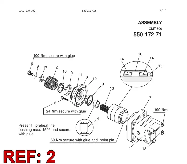 09029658 090 296 58 SHAFT RING - Sandvik Technical Drawing