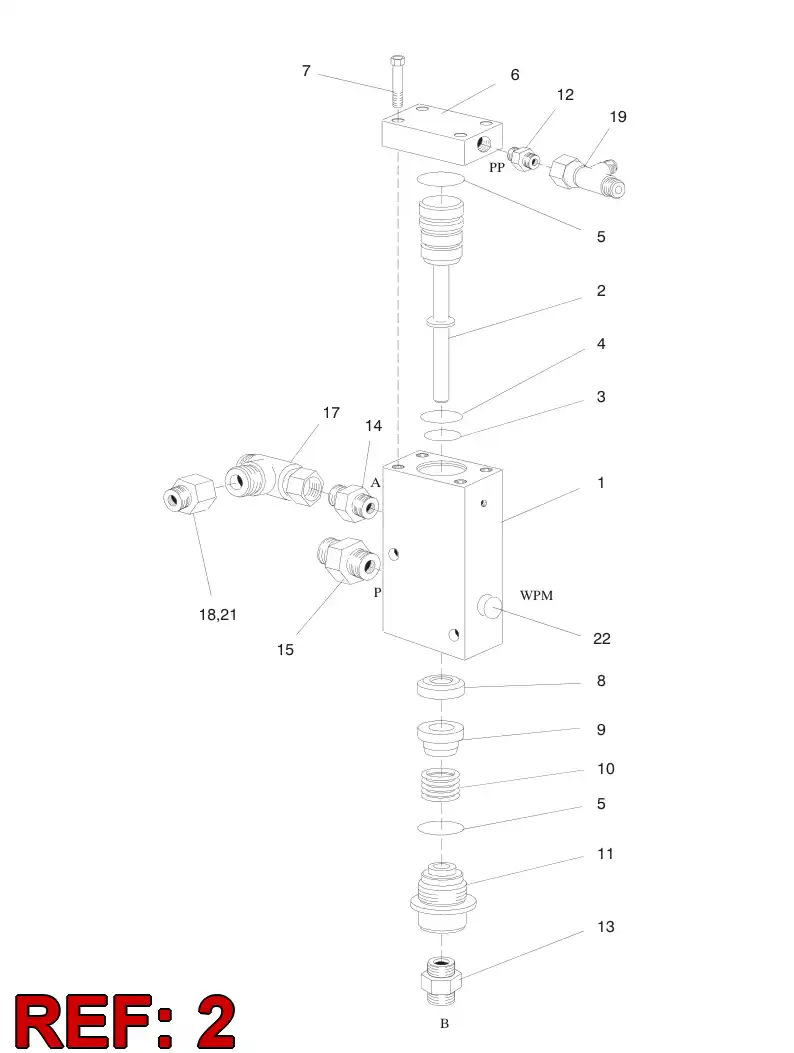 09038958 090 389 58 POPPET - Sandvik Technical Drawing