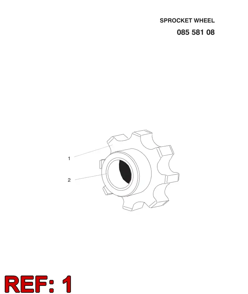 09045418 090 454 18 SPROCKET WHEEL - Sandvik Technical Drawing