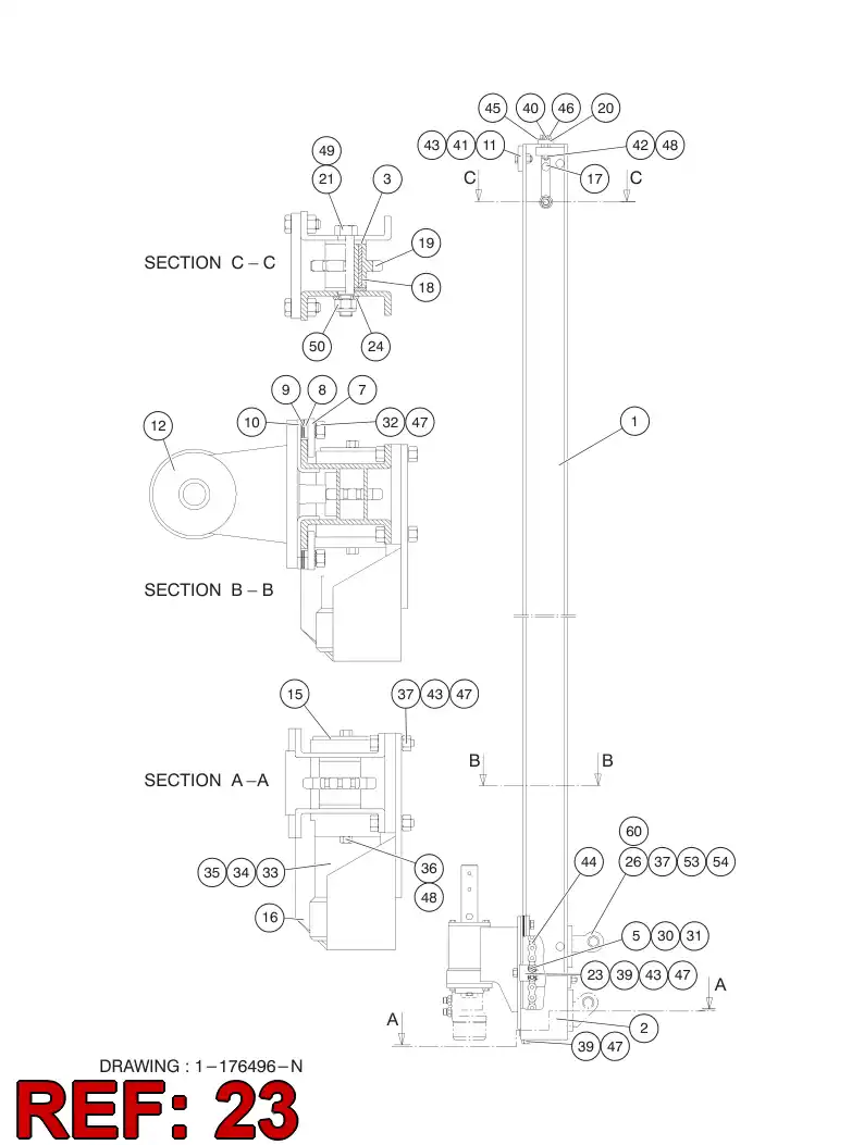 09049738 090 497 38 CHAIN FASTENER - Sandvik Technical Drawing