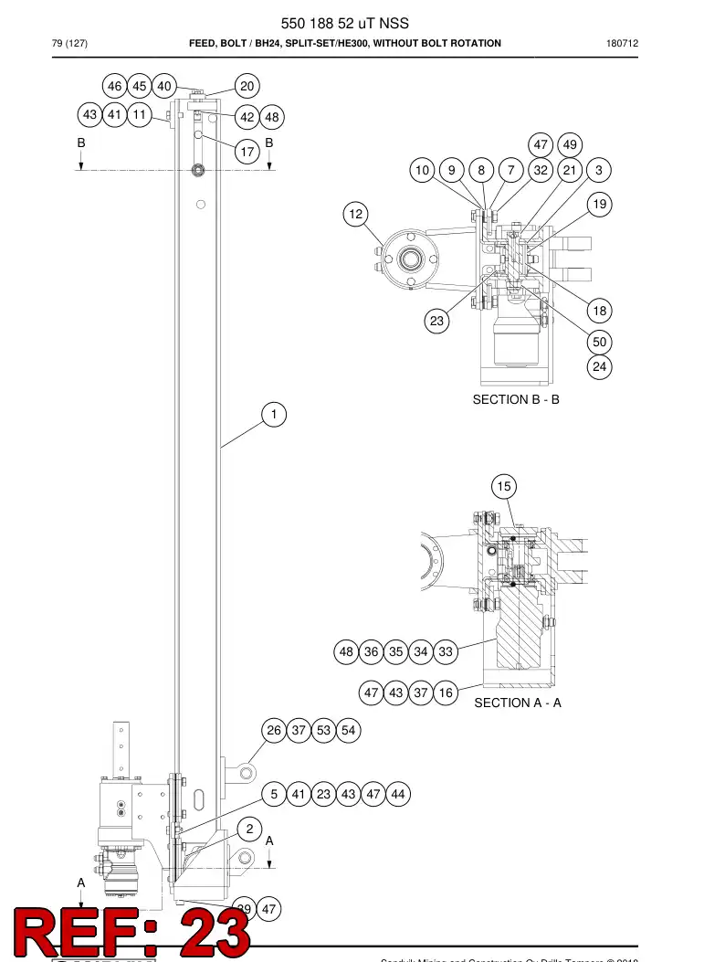 09049738a 090 497 38a Fastener, Chain - Sandvik Technical Drawing