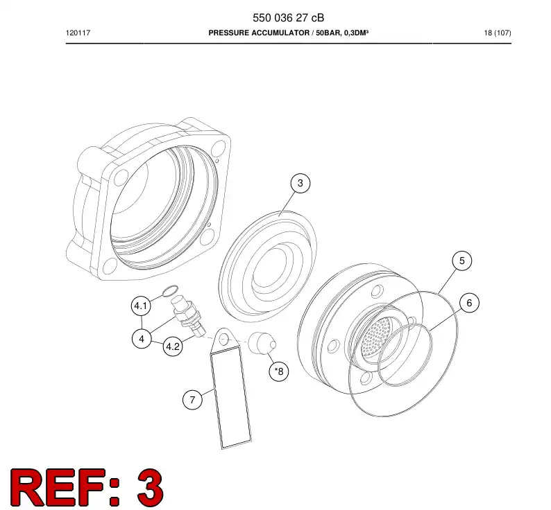 09260298b 092 602 98b Diaphragm - Sandvik Technical Drawing
