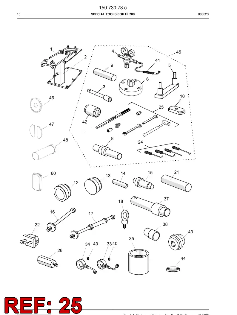 09333378b 093 333 78b Tool set - Sandvik Technical Drawing