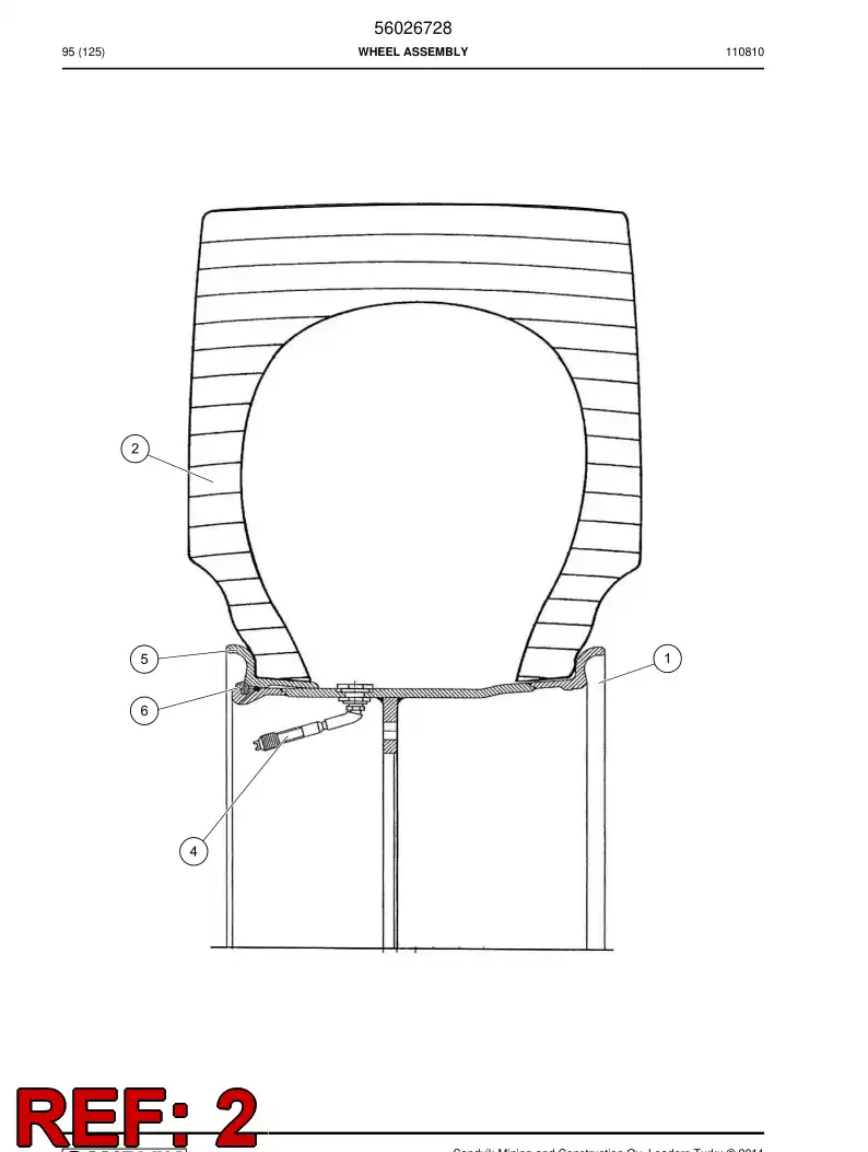 09351000 093 510 00 Tyre - Sandvik Technical Drawing
