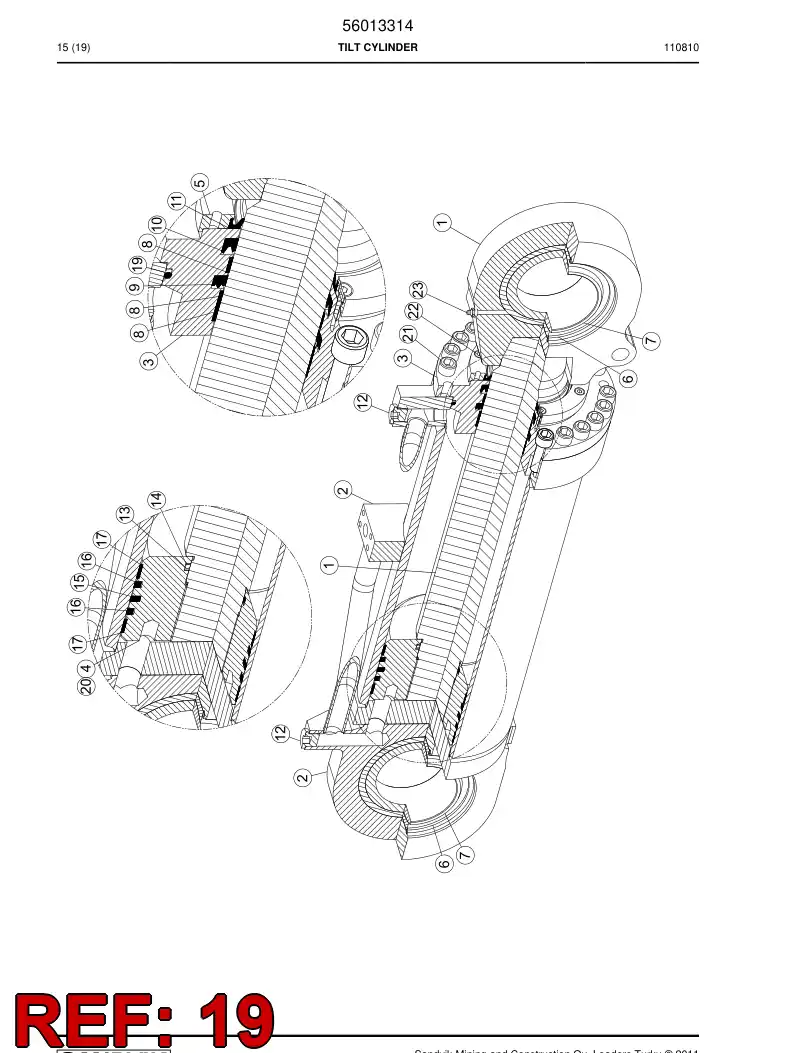 09370190 093 701 90 O-ring - Sandvik Technical Drawing