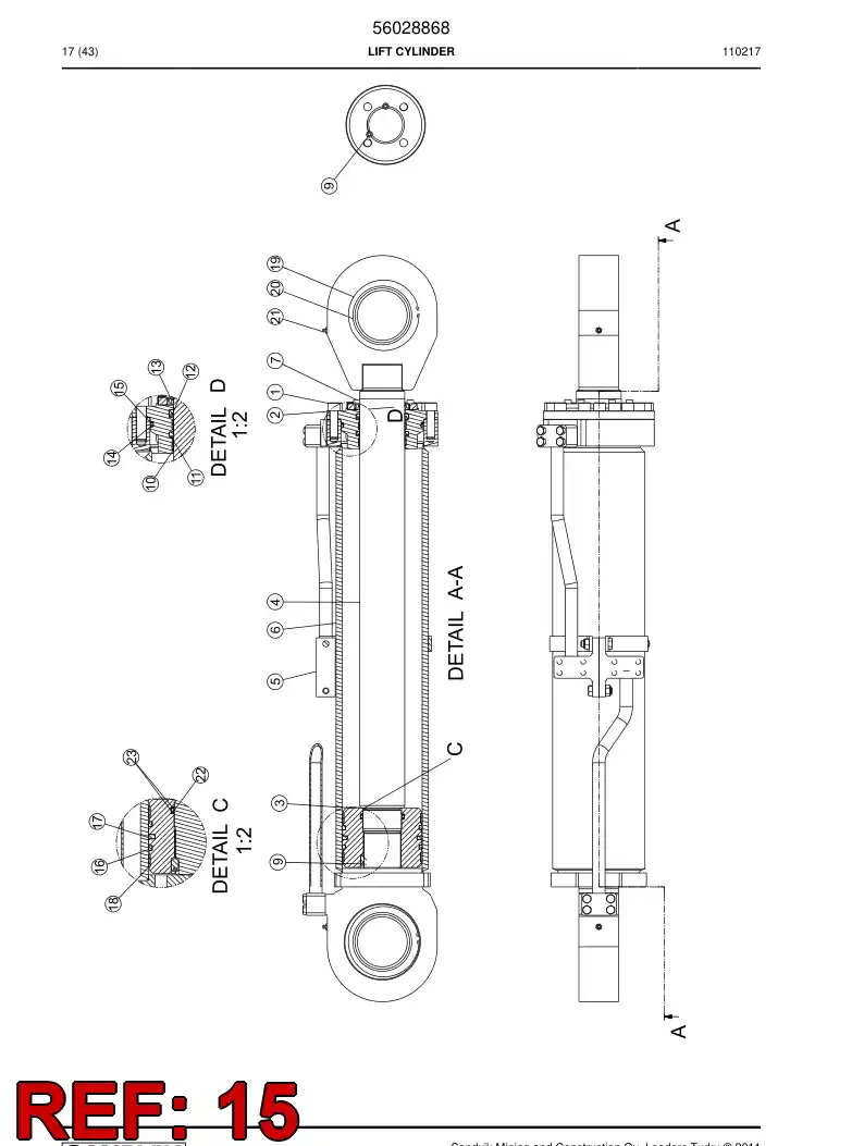 09370569 093 705 69 Ring, Backing - Sandvik Technical Drawing