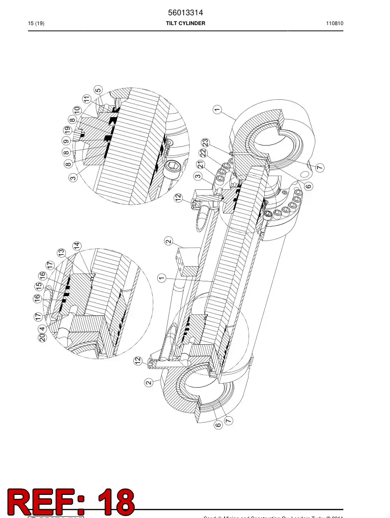 09370577 093 705 77 Backing ring - Sandvik Technical Drawing