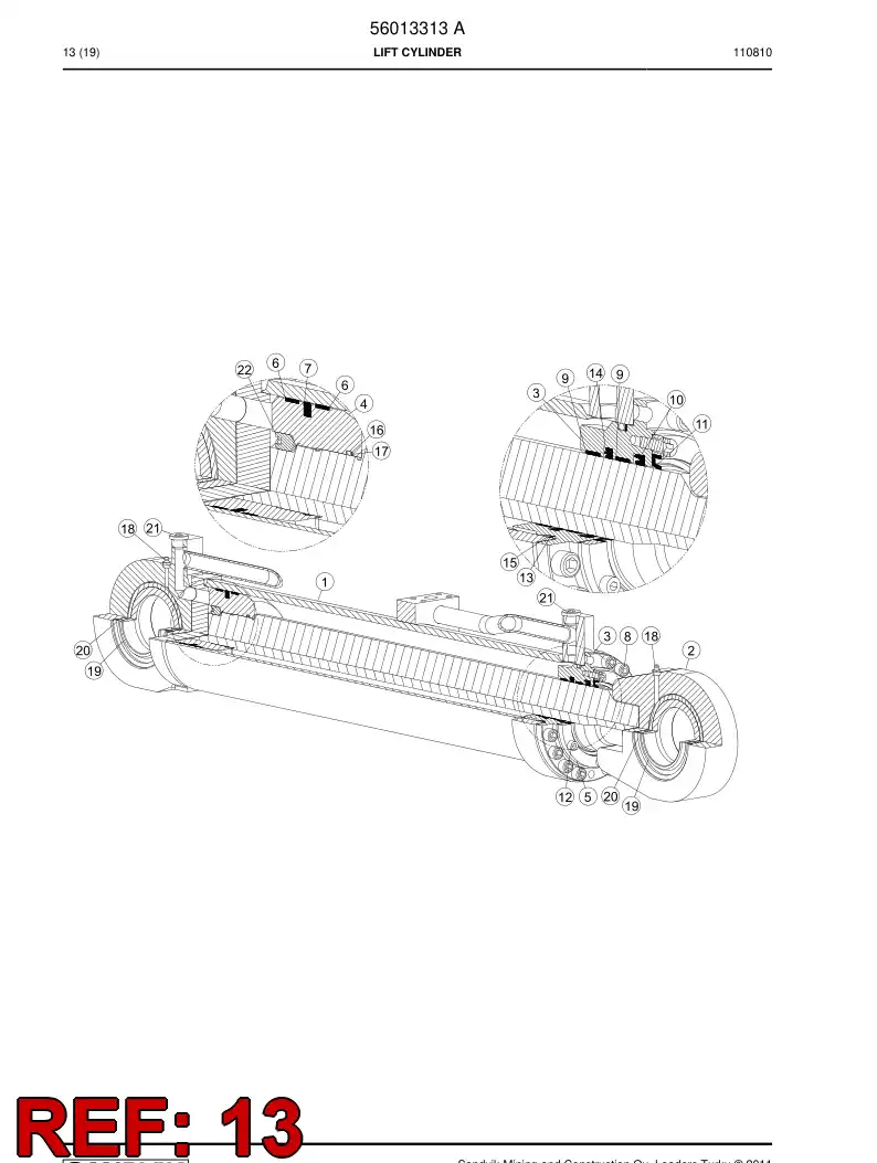 09370598 093 705 98 Backing ring - Sandvik Technical Drawing