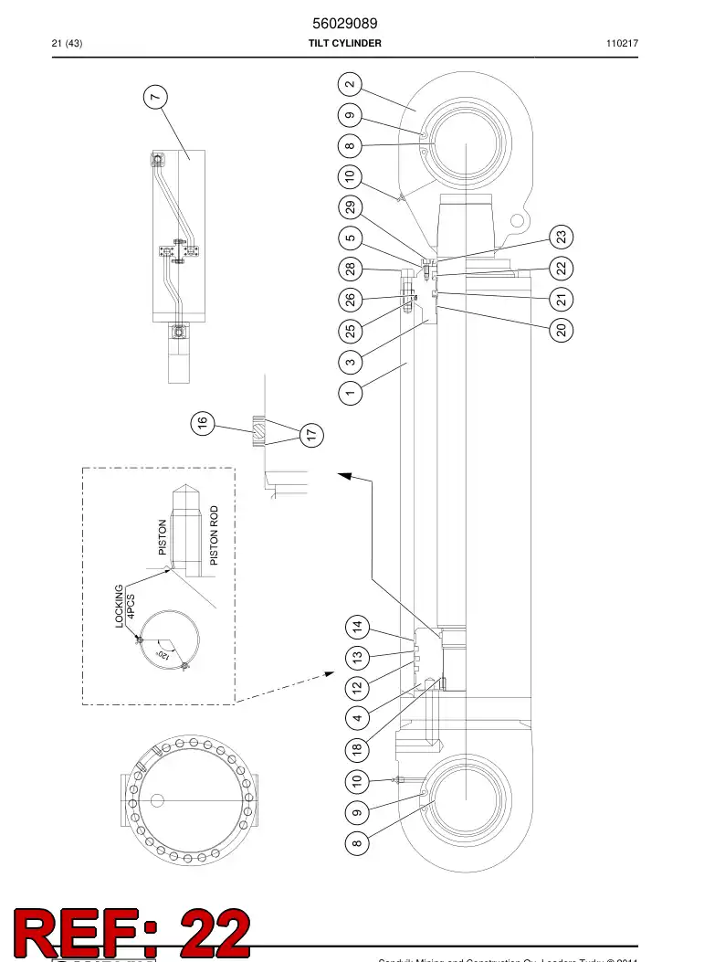 09370619 093 706 19 Seal, Rod - Sandvik Technical Drawing
