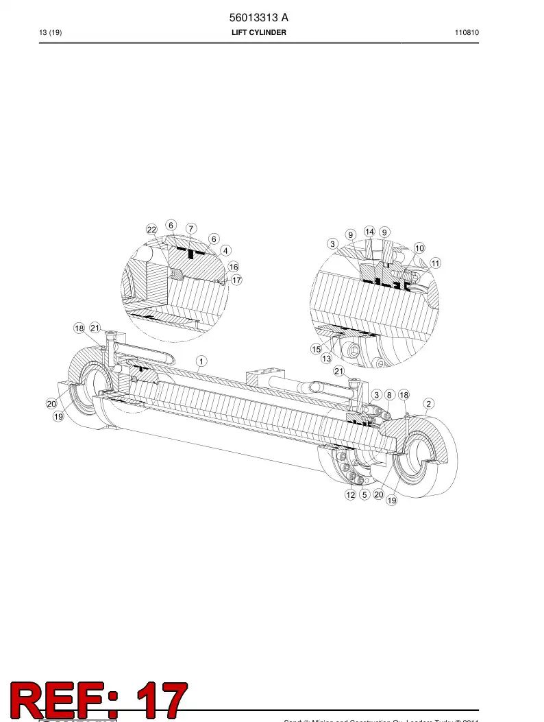09370621 093 706 21 Backing ring - Sandvik Technical Drawing