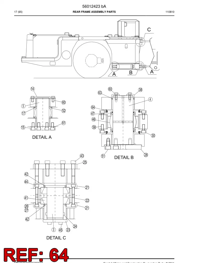09373263 093 732 63 V-seal - Sandvik Technical Drawing