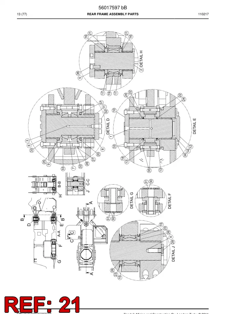 09373658 093 736 58 Seal, V - Sandvik Technical Drawing