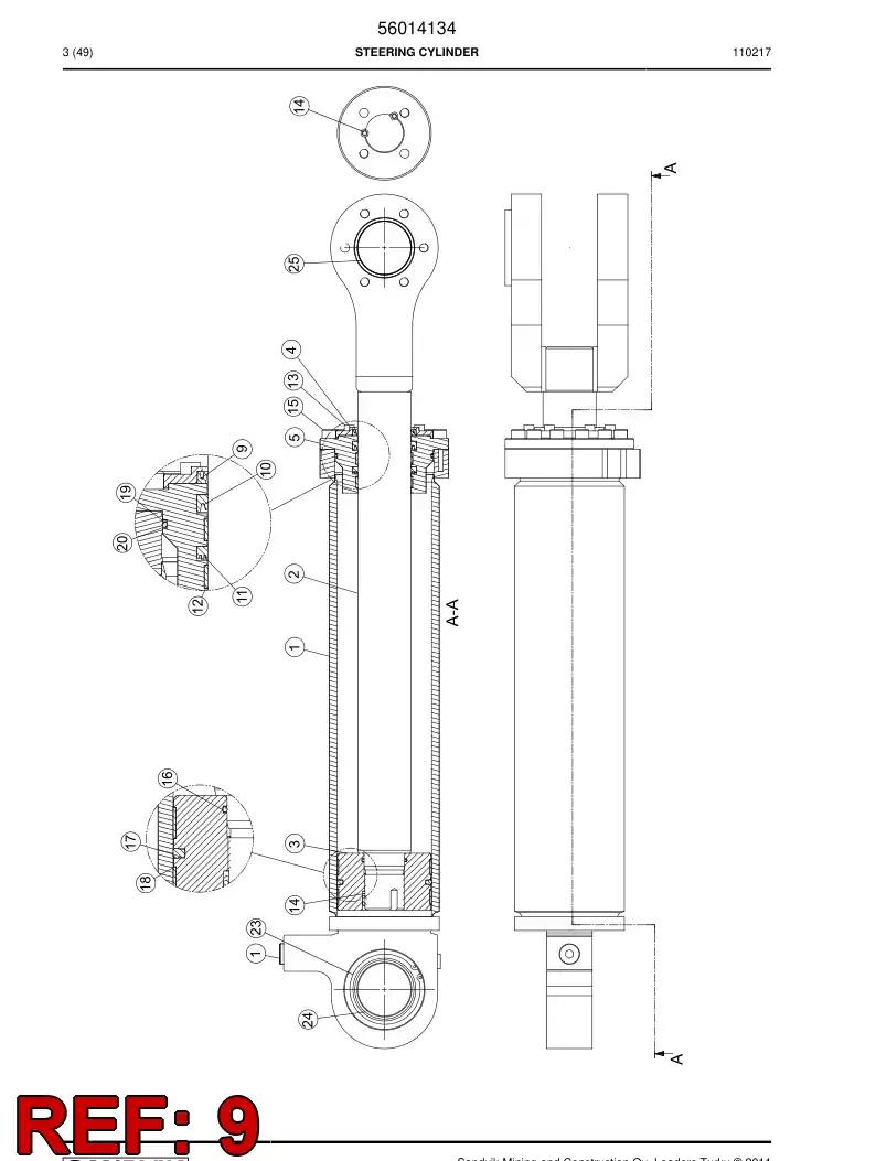 09373679 093 736 79 Wiper - Sandvik Technical Drawing