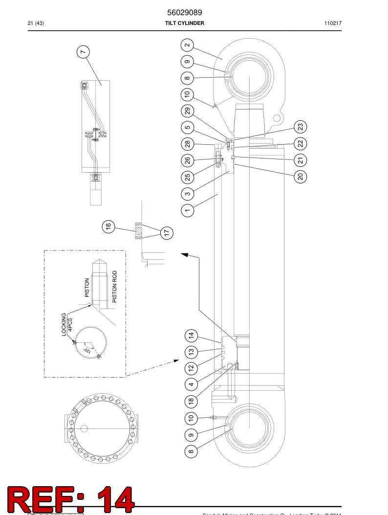 09373683 093 736 83 Slide ring - Sandvik Technical Drawing