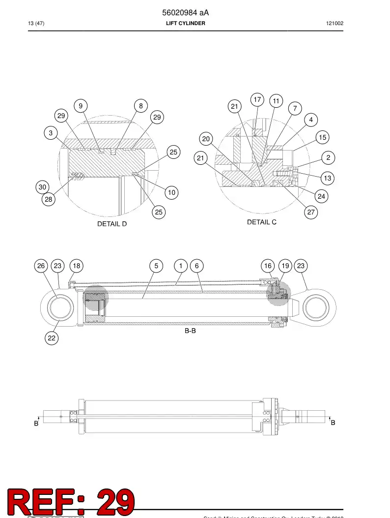 09376831 093 768 31 Slide ring - Sandvik Technical Drawing