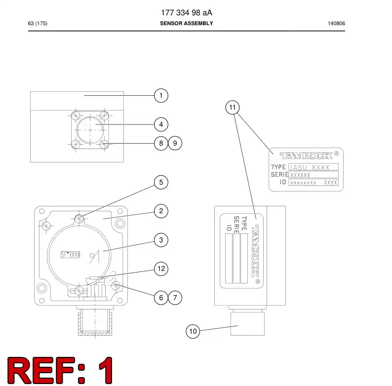 09424238 094 242 38 HOLES OF THE BOX - Sandvik Technical Drawing