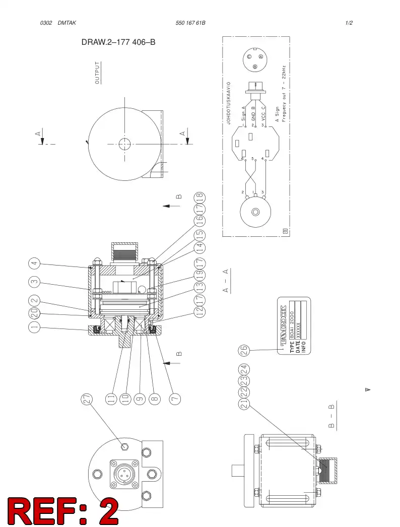 09432118 094 321 18 BEARING COVER - Sandvik Technical Drawing