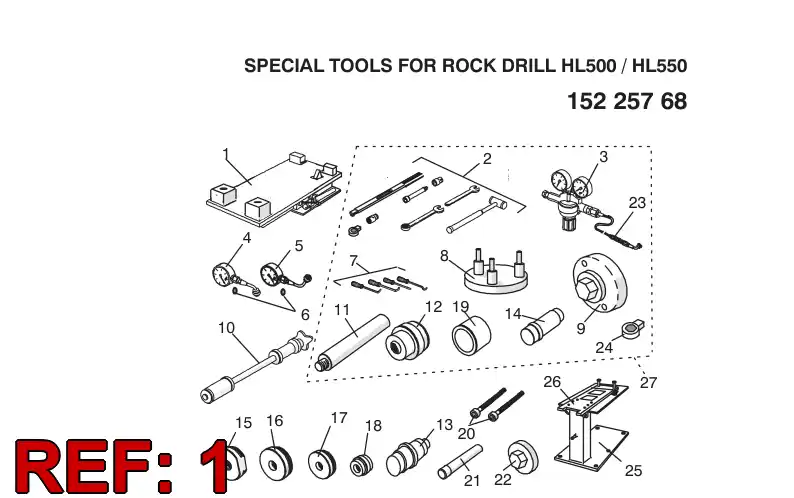 09806771 098 067 71 Plate, Mounting - Sandvik Technical Drawing