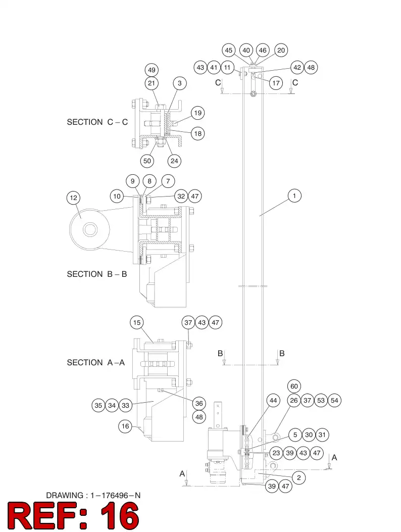 09813648 098 136 48 GUARD - Sandvik Technical Drawing
