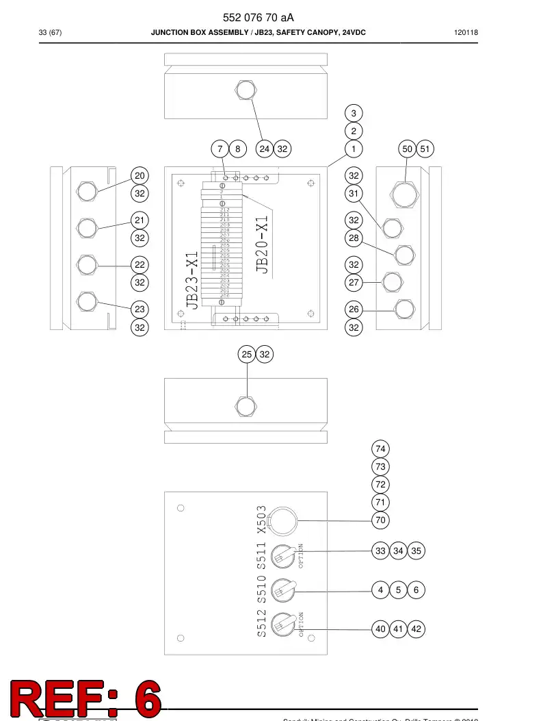 10060648a 100 606 48a Sign - Sandvik Technical Drawing