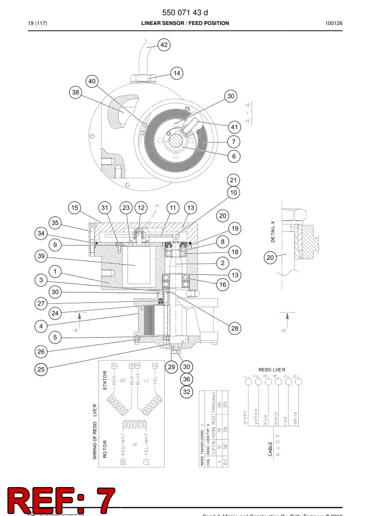 10154798 101 547 98 SPRING L=6300 - Sandvik Technical Drawing