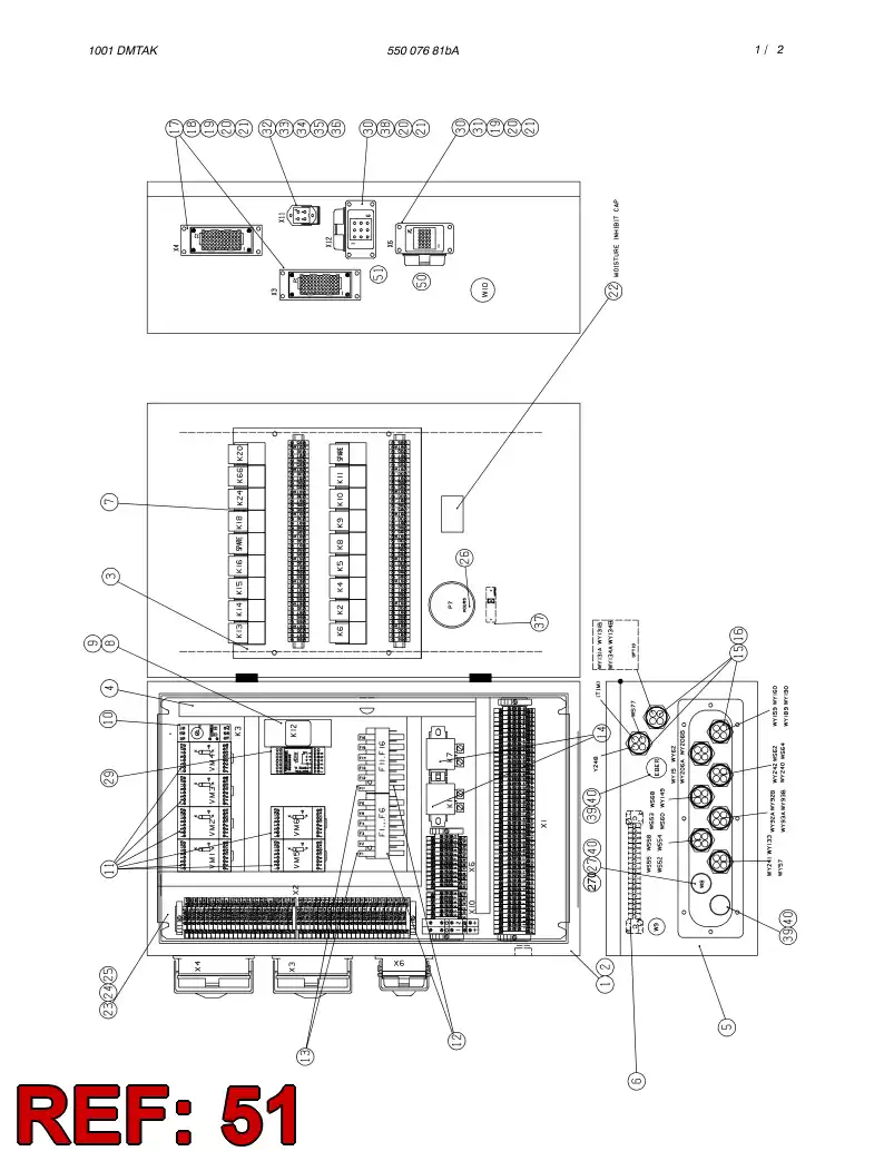 10168198 101 681 98 BY-PASS CONNECTOR (X12) - Sandvik Technical Drawing