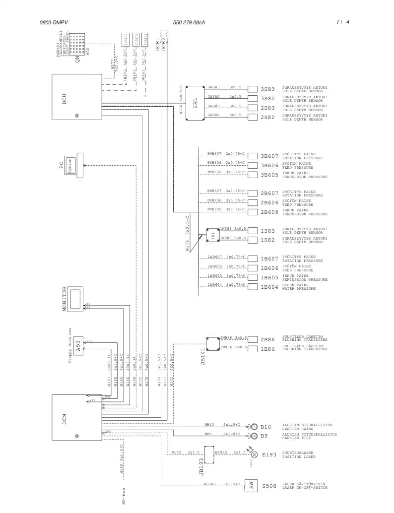 10503372 105 033 72 TERMINAL BOX LAY-OUT - Sandvik Technical Drawing