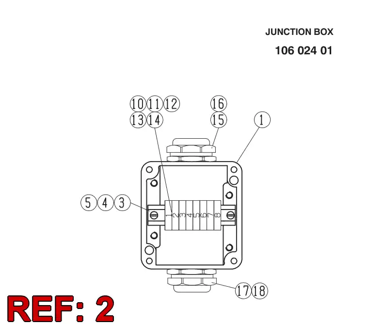 10503408 105 034 08 TERMINAL BOX 8X8 - Sandvik Technical Drawing
