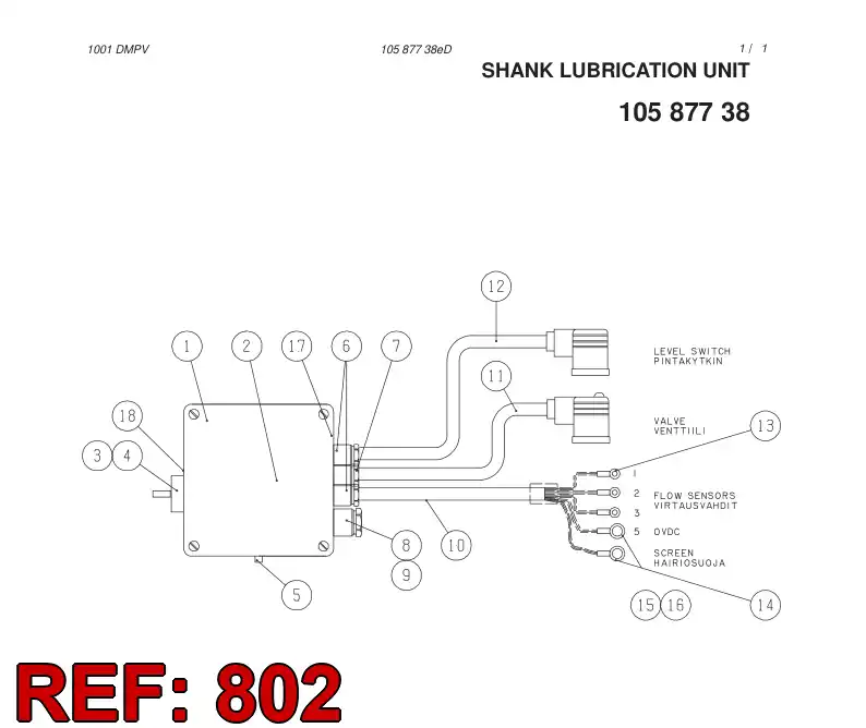 10587868 105 878 68 CIRCUIT DIAGRAM FOR SLCU - Sandvik Technical Drawing