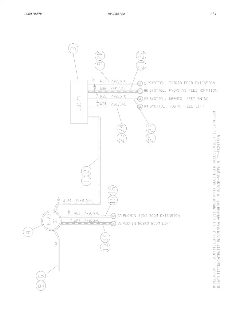 10607031 106 070 31 TERMINAL BOX ASSY TCAD/BOOM - Sandvik Technical Drawing