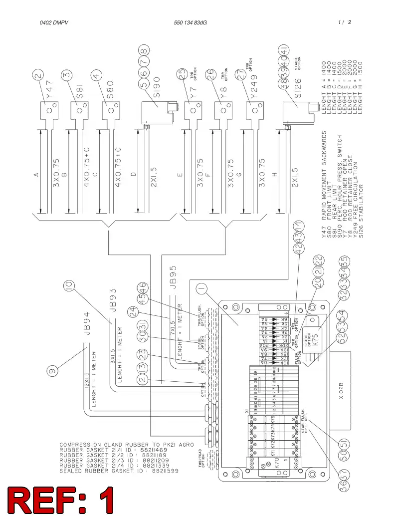 10615041 106 150 41 TERMINAL BOX 16X26 ASSY - Sandvik Technical Drawing