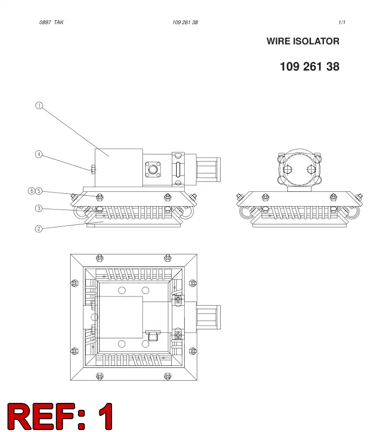 10735008 107 350 08 UPPER CUP (WIRE ISOLATOR) - Sandvik Technical Drawing