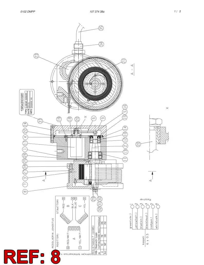 10737568 107 375 68 WIRE REEL - Sandvik Technical Drawing