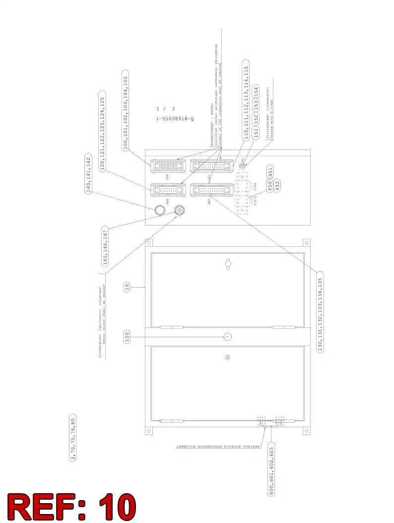 10739208 107 392 08 RELAY CONTROL BOX - Sandvik Technical Drawing