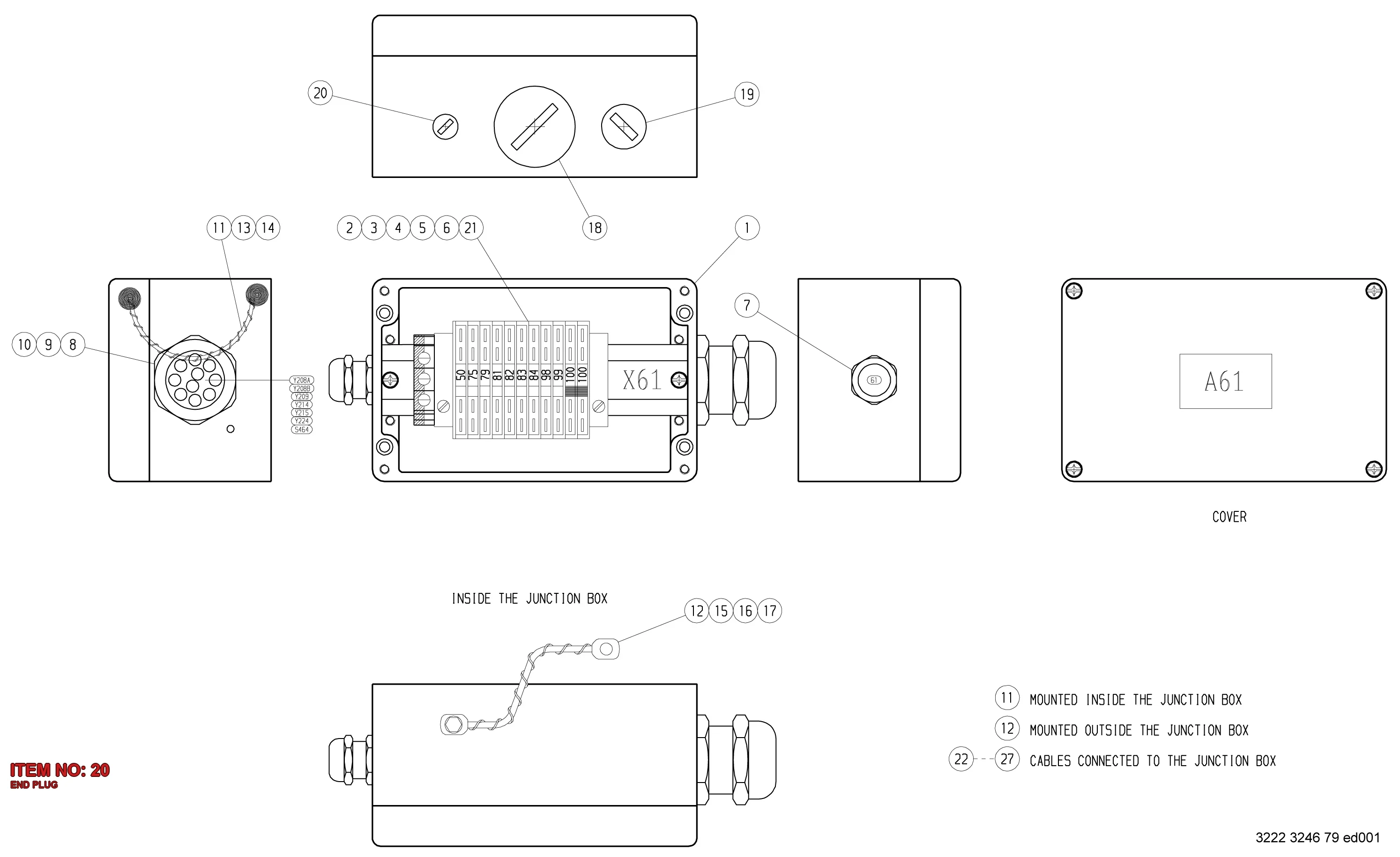 1088 0524 22 END PLUG - Technical Drawing