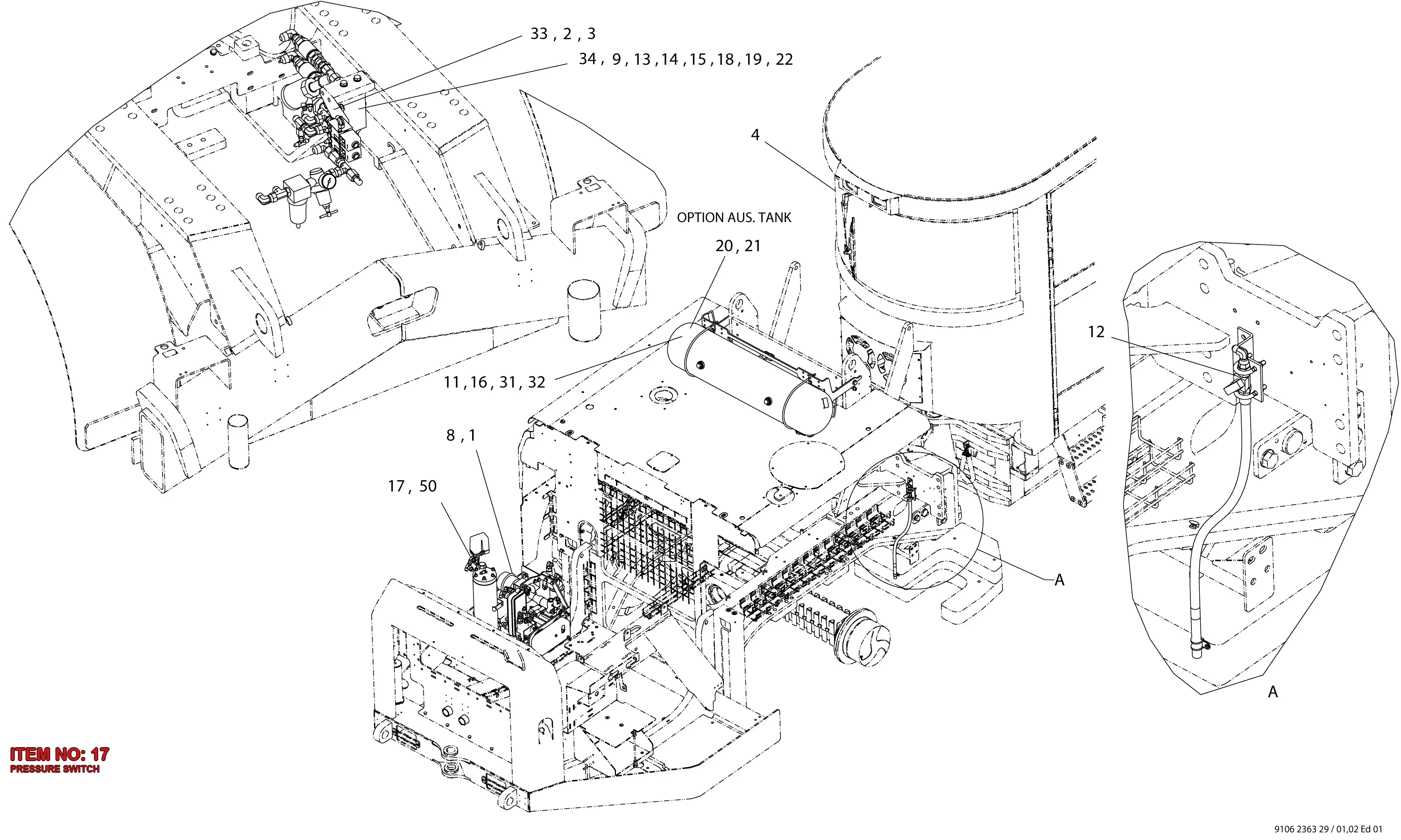 1089 0397 42 PRESSURE SWITCH - Technical Drawing