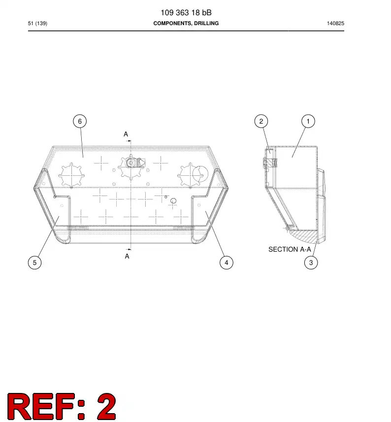 10939508d 109 395 08d COVER FOR DRILLING PRING - Sandvik Technical Drawing