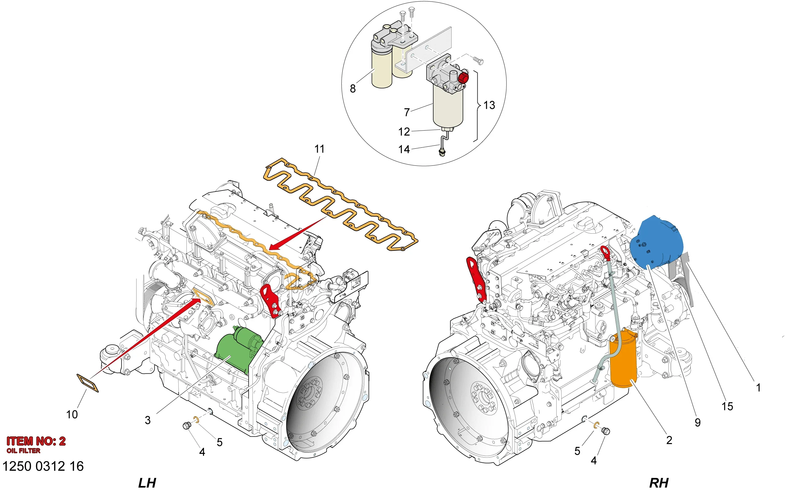 1202 8496 00 OIL FILTER - Technical Drawing