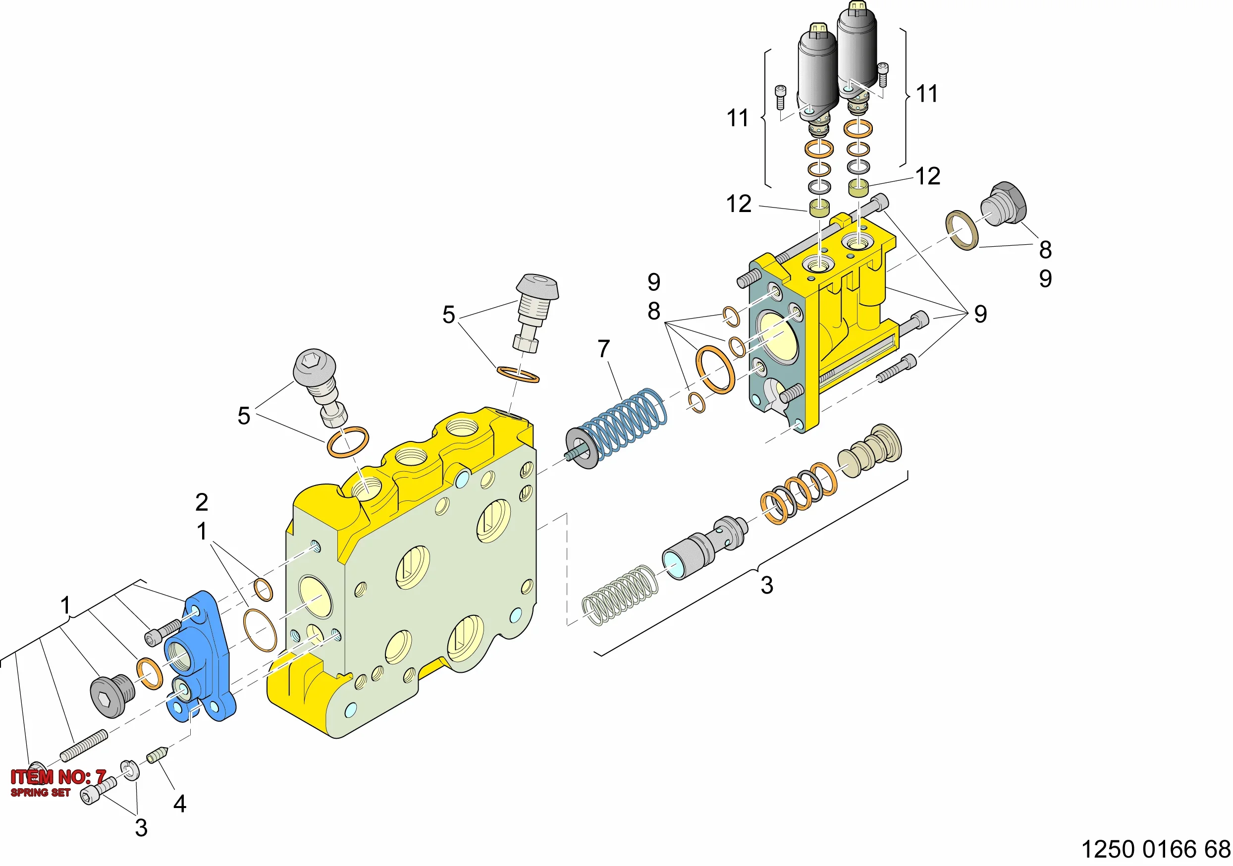 1261 1000 07 SPRING SET - Technical Drawing