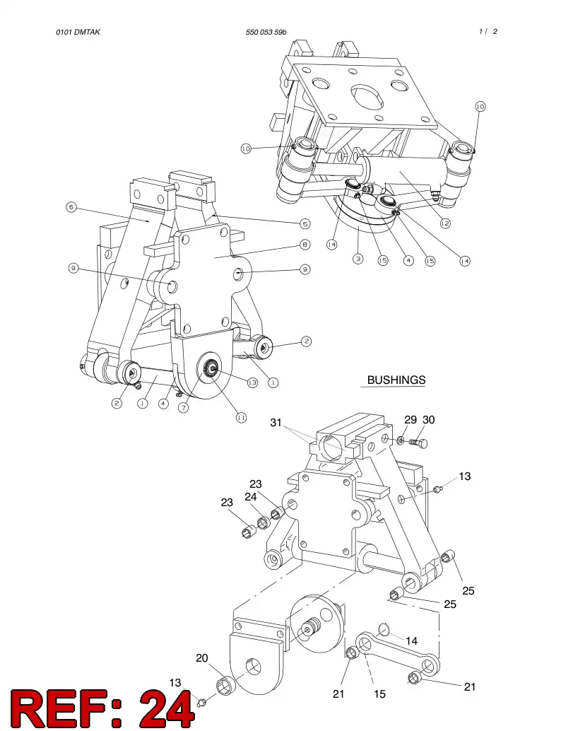 13243058 132 430 58 Bushing - Sandvik Technical Drawing