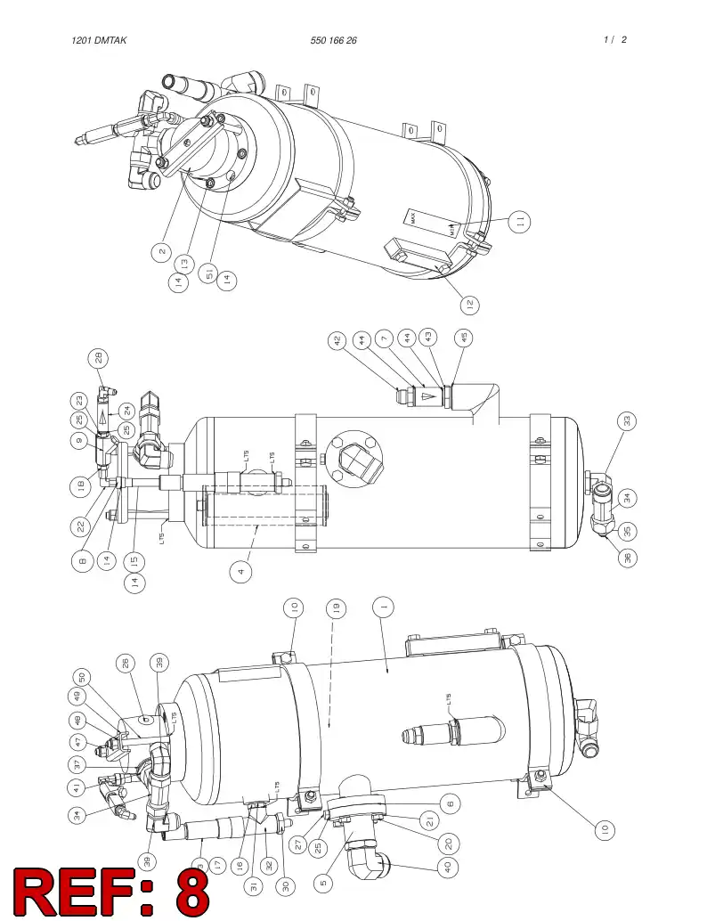 13298038 132 980 38 DRAIN PIPE - Sandvik Technical Drawing
