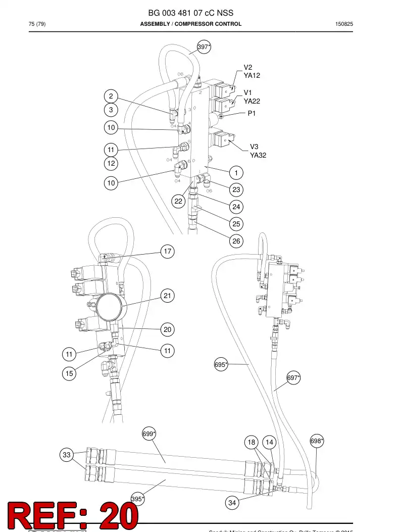 13343348a 133 433 48a Adapter, Damping - Sandvik Technical Drawing