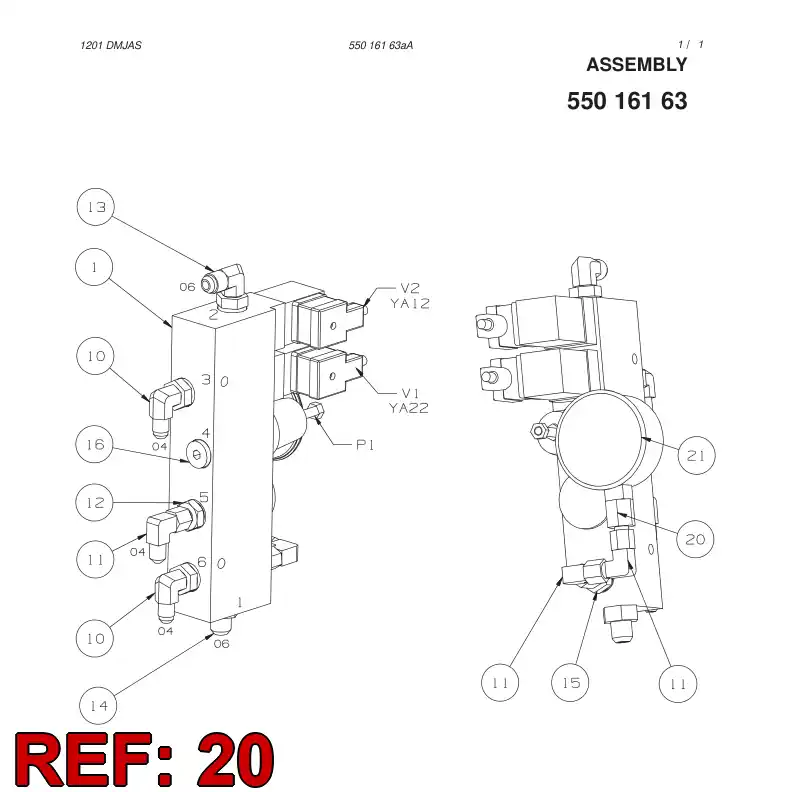13343508 133 435 08 ADAPTER, AMORTIGUACIN - Sandvik Technical Drawing