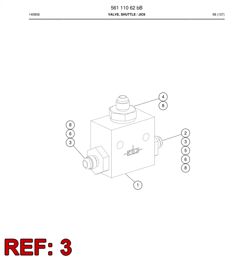 133 455 18a Adapter, Hydraulic - drawing
