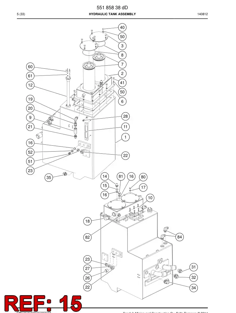 13358318a 133 583 18a Reducer, Tube End - Sandvik Technical Drawing