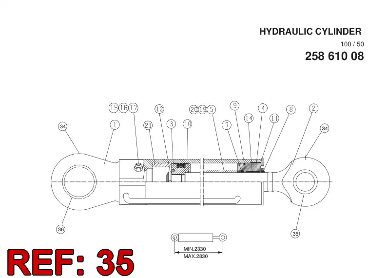 13390078 133 900 78 Bearing bushing - Sandvik Technical Drawing