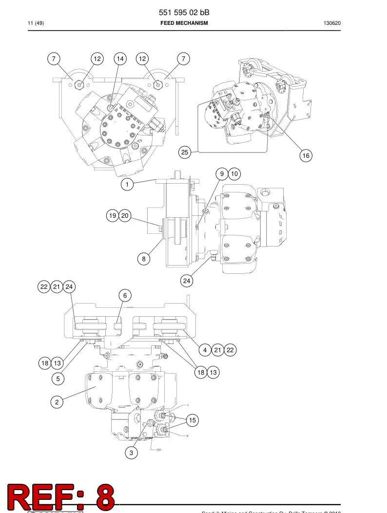 13419608a 134 196 08a WASHER - Sandvik Technical Drawing