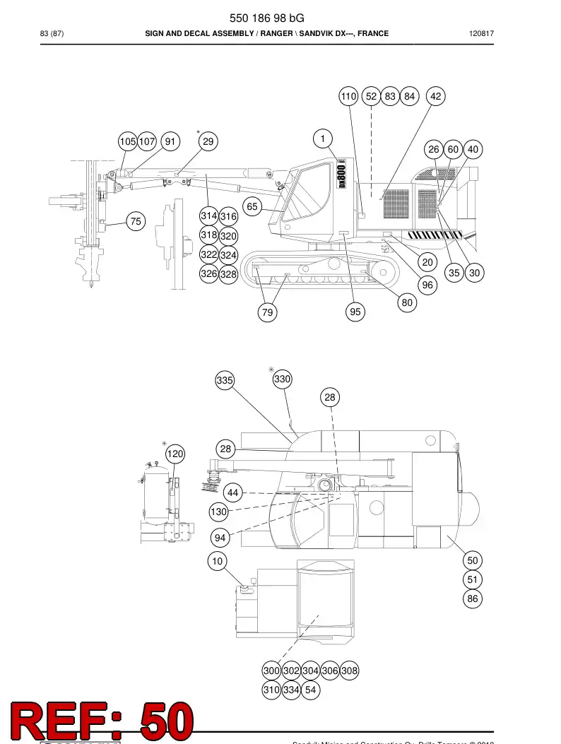 13419732a 134 197 32a STICKER - Sandvik Technical Drawing