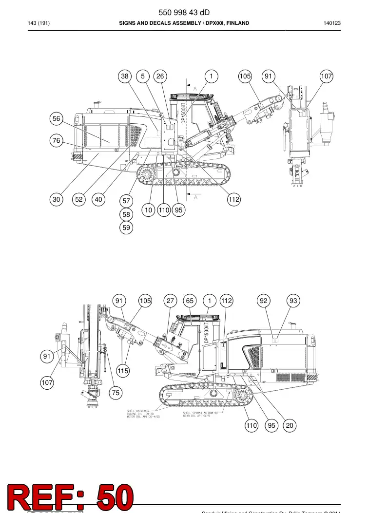13419737e 134 197 37e STICKER - Sandvik Technical Drawing