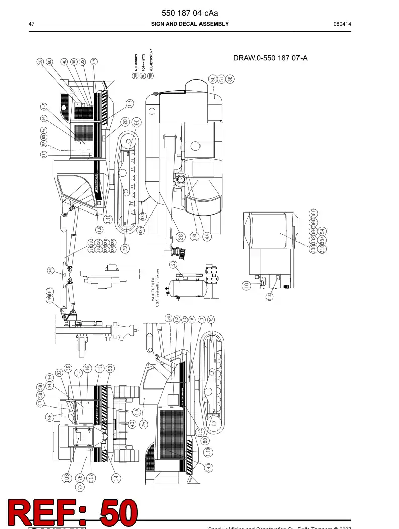 13419738a 134 197 38a STICKER - Sandvik Technical Drawing